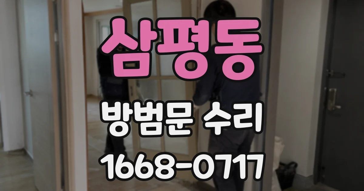 삼평동 방범문 수리