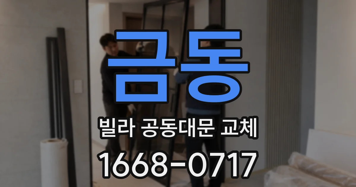 금동 빌라 공동대문 교체