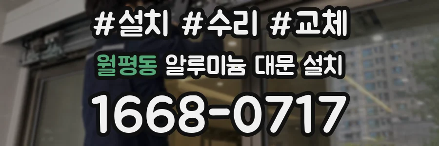 월평동 알루미늄 대문 설치