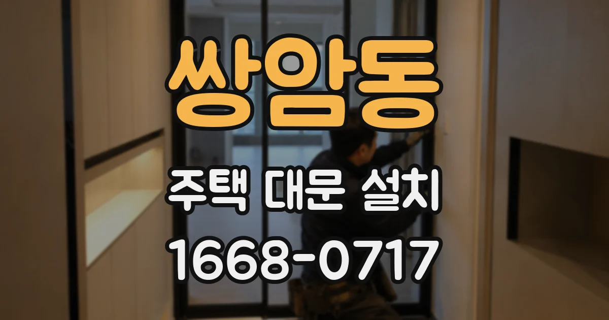 쌍암동 주택 대문 설치