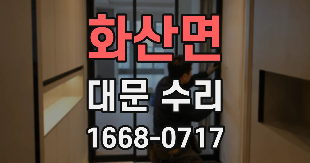 화산면 대문 수리