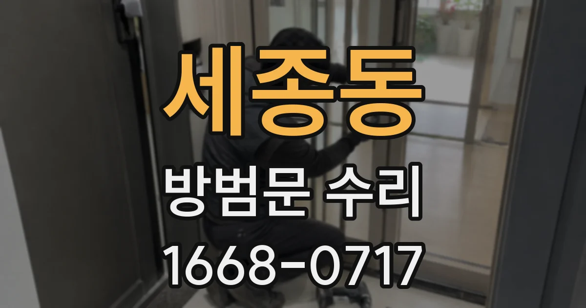 세종동 방범문 수리