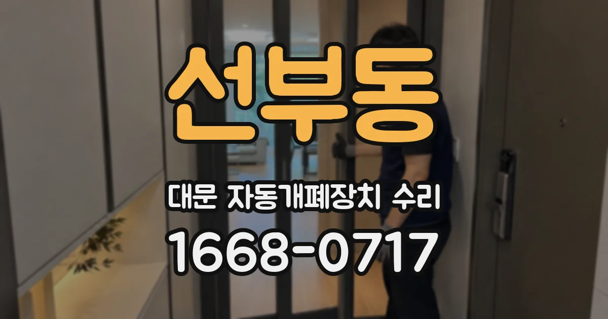 선부동 대문 자동개폐장치 수리
