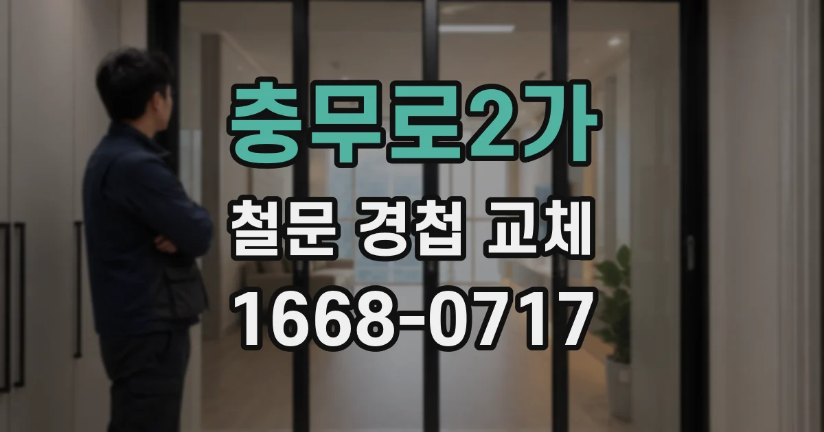 충무로2가 철문 경첩 교체