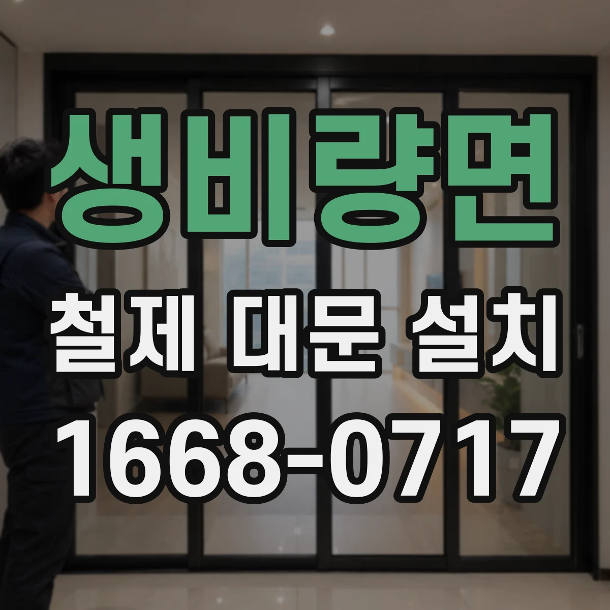생비량면 철제 대문 설치