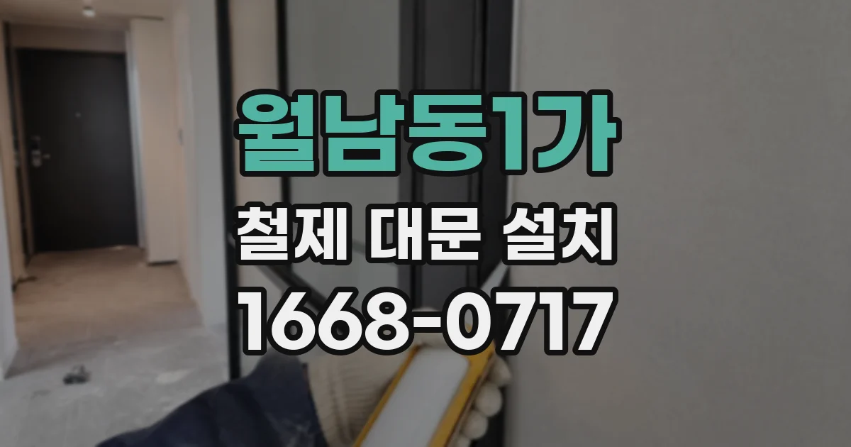 월남동1가 철제 대문 설치