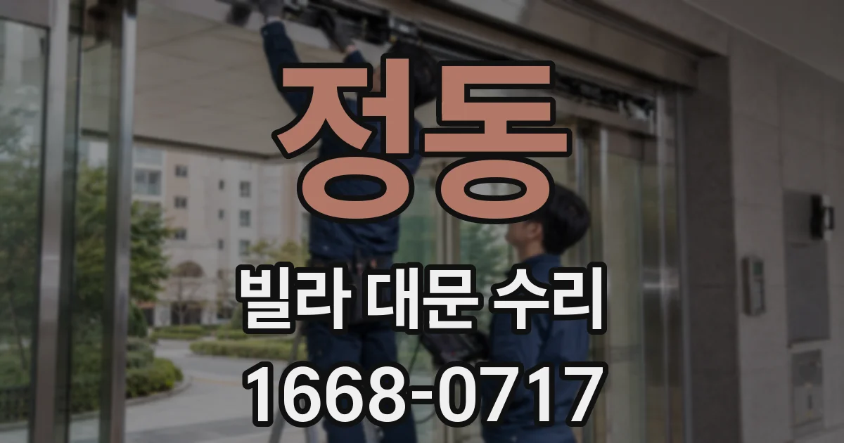 정동 빌라 대문 수리
