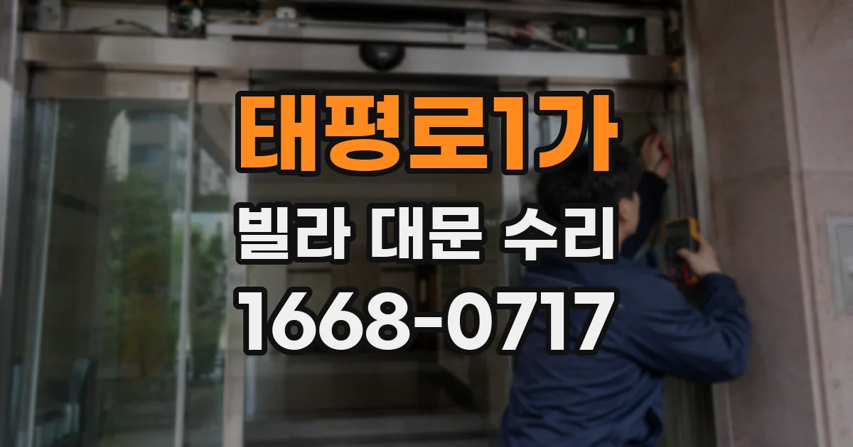 태평로1가 빌라 대문 수리