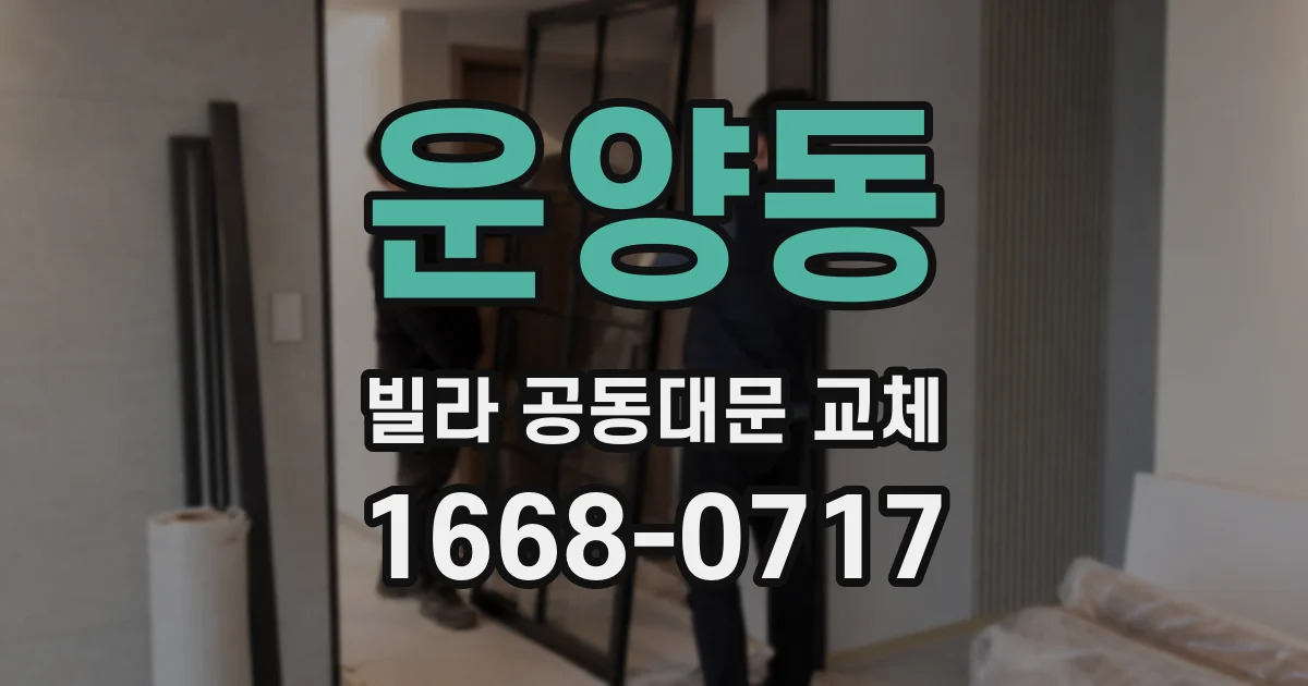 운양동 빌라 공동대문 교체