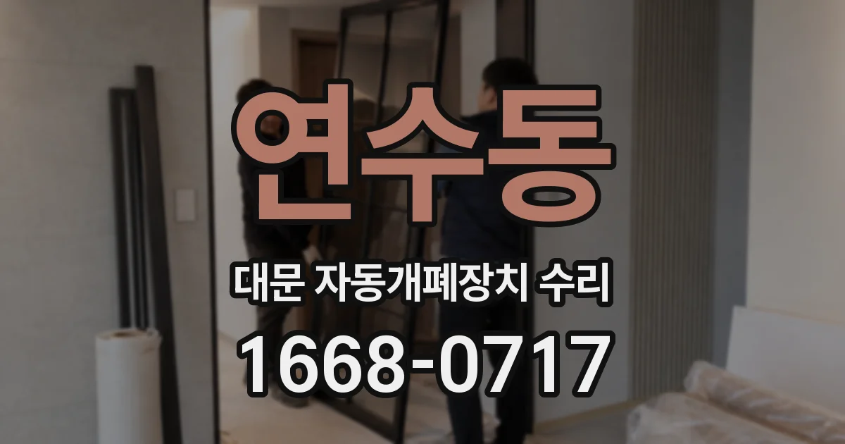 연수동 대문 자동개폐장치 수리