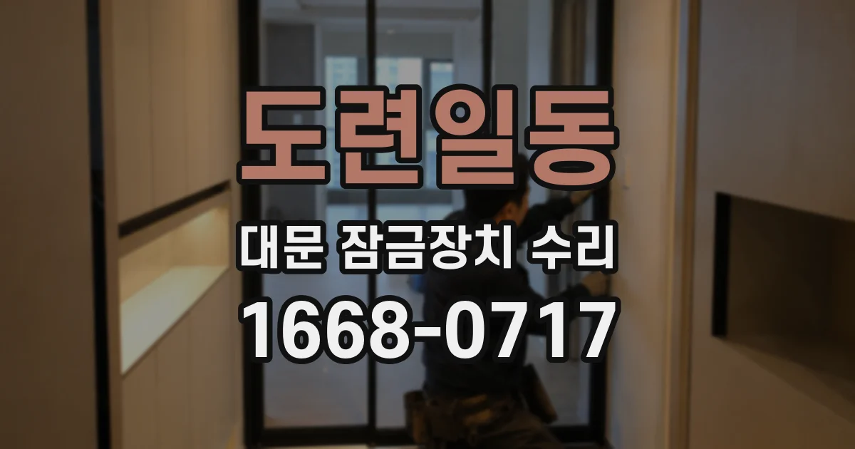 도련일동 대문 잠금장치 수리