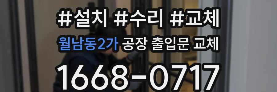 월남동2가 공장 출입문 교체