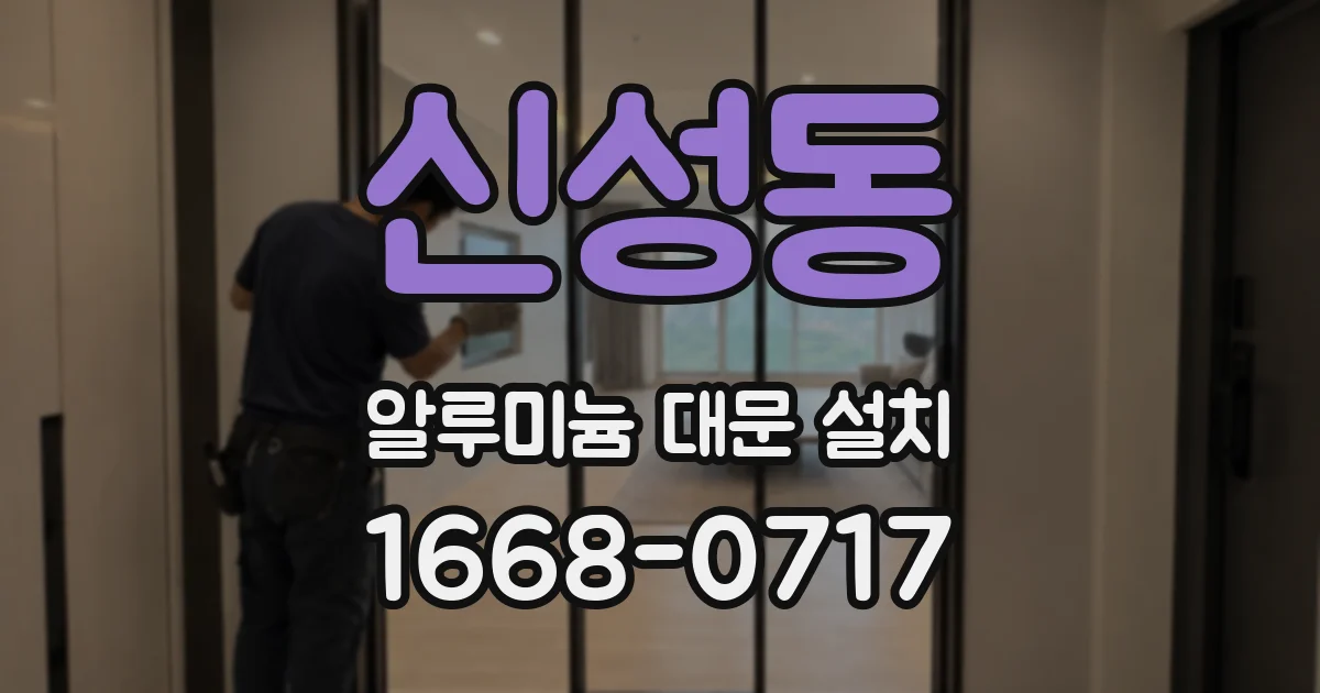 신성동 알루미늄 대문 설치