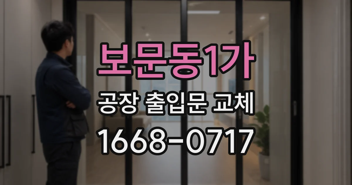 보문동1가 공장 출입문 교체
