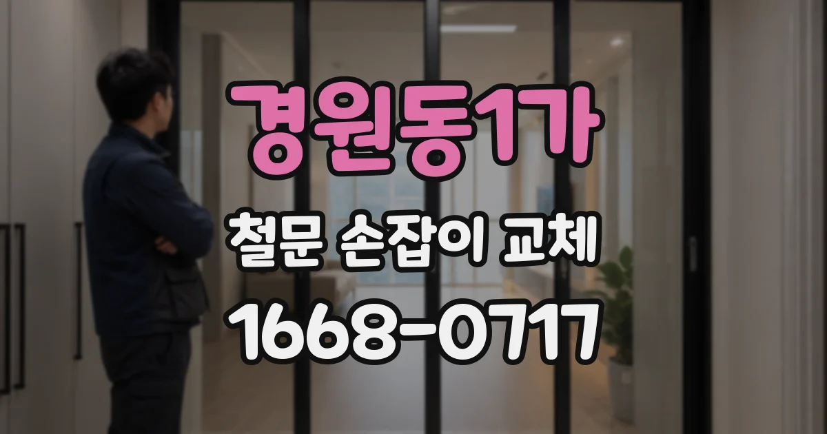 경원동1가 철문 손잡이 교체