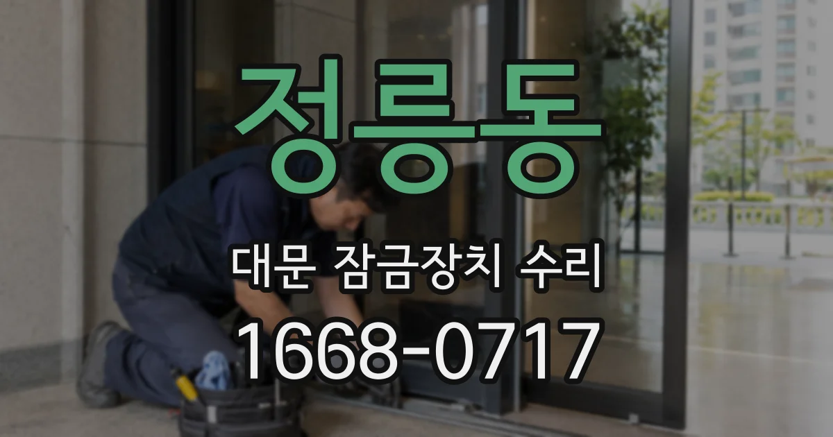 정릉동 대문 잠금장치 수리