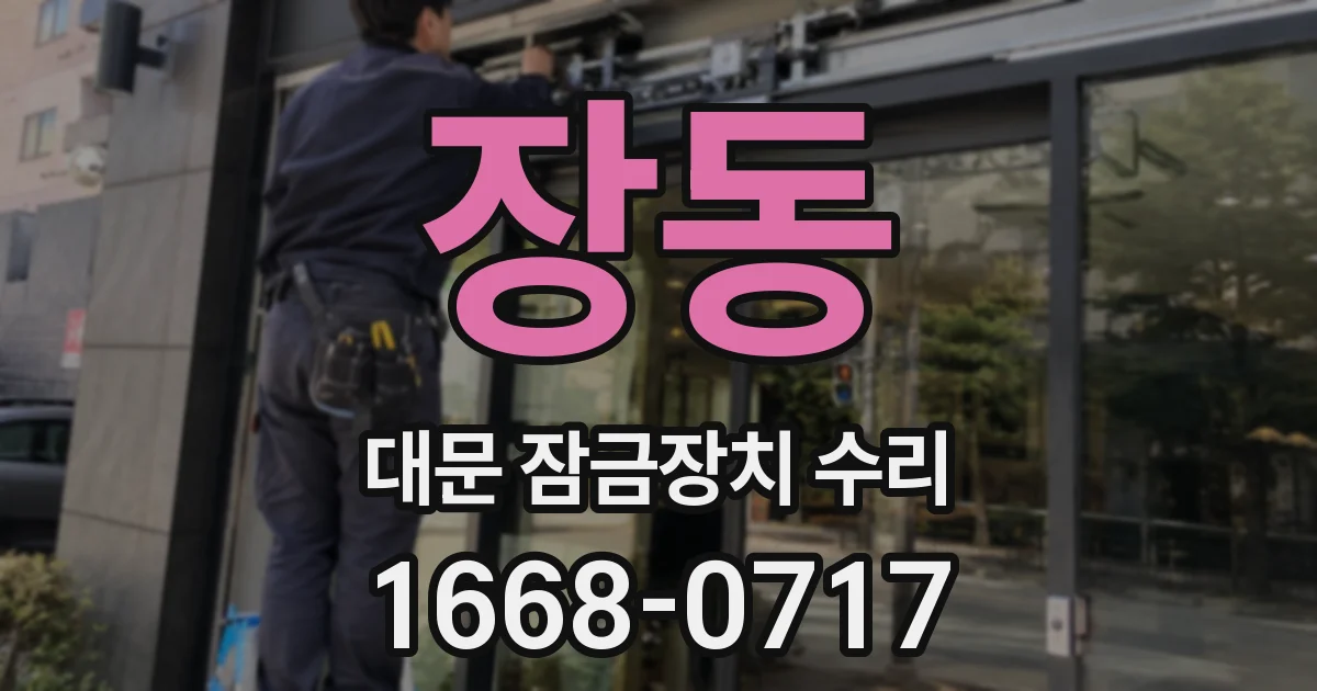 장동 대문 잠금장치 수리