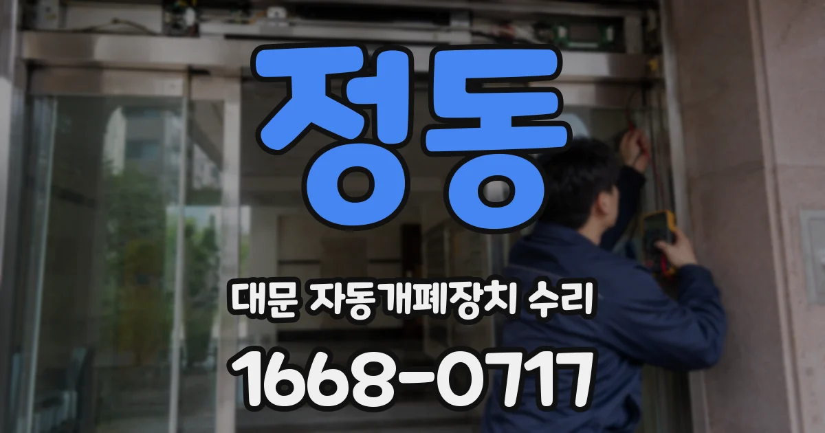 정동 대문 자동개폐장치 수리