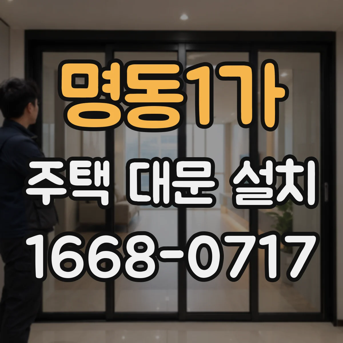 명동1가 주택 대문 설치