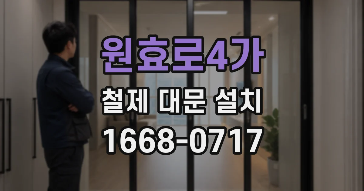 원효로4가 철제 대문 설치