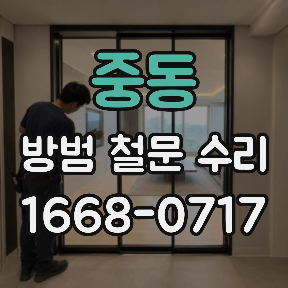 중동 방범 철문 수리