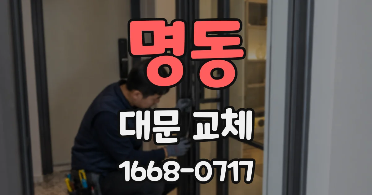명동 대문 교체