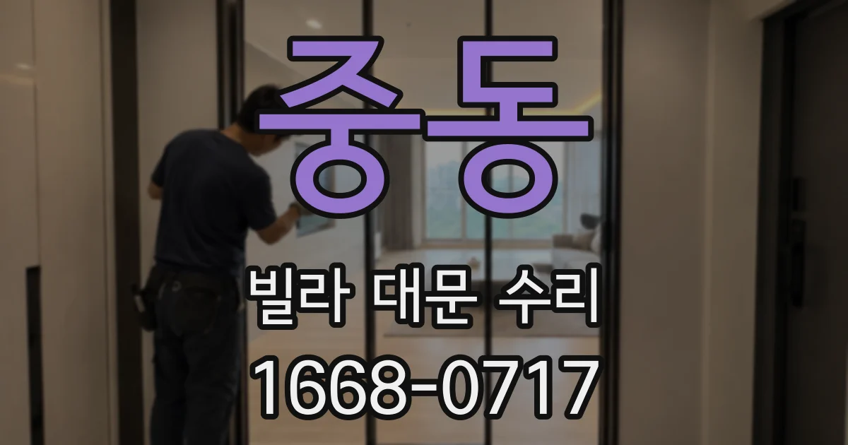 중동 빌라 대문 수리