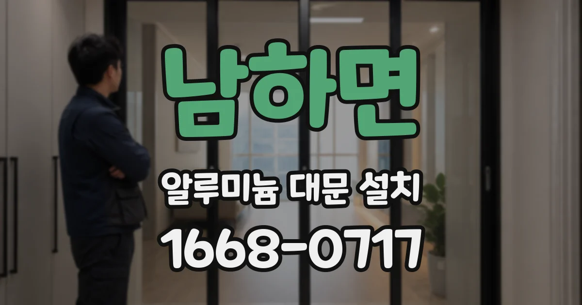 남하면 알루미늄 대문 설치