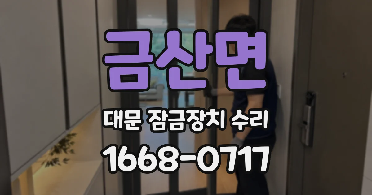 금산면 대문 잠금장치 수리