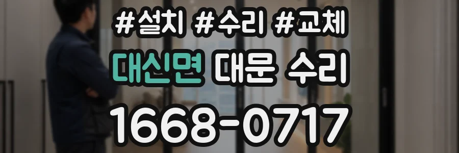 대신면 대문 수리