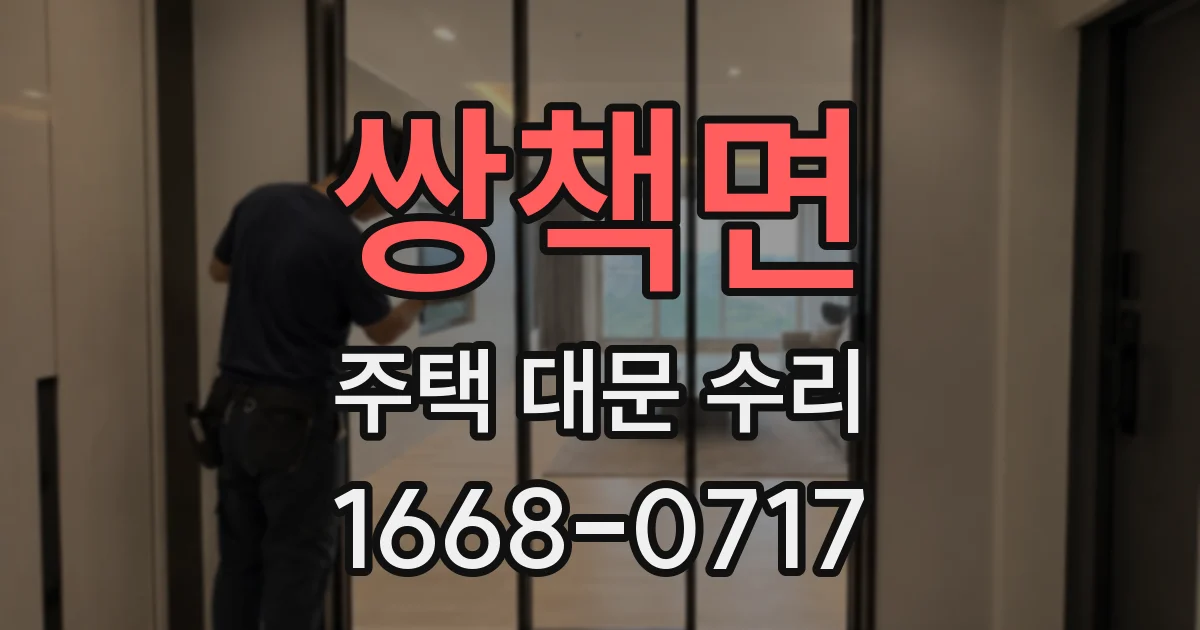 쌍책면 주택 대문 수리