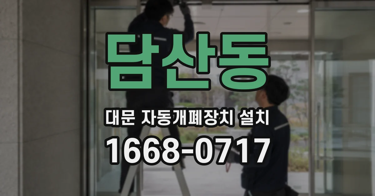 담산동 대문 자동개폐장치 설치