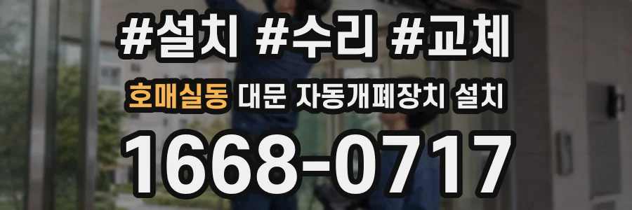 호매실동 대문 자동개폐장치 설치
