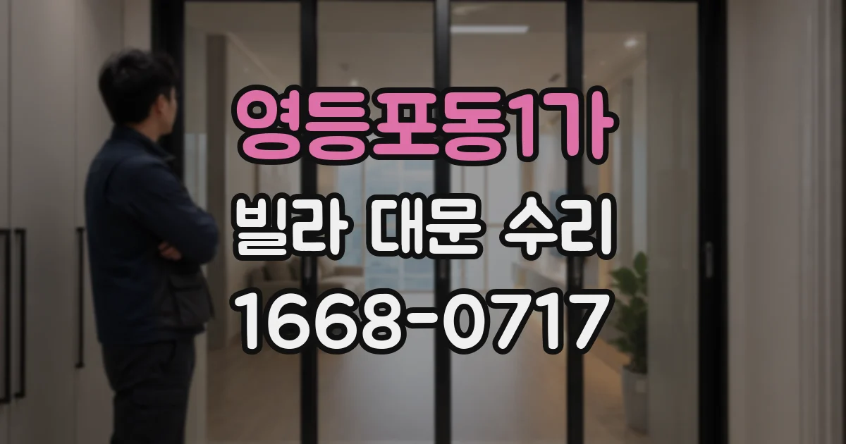 영등포동1가 빌라 대문 수리