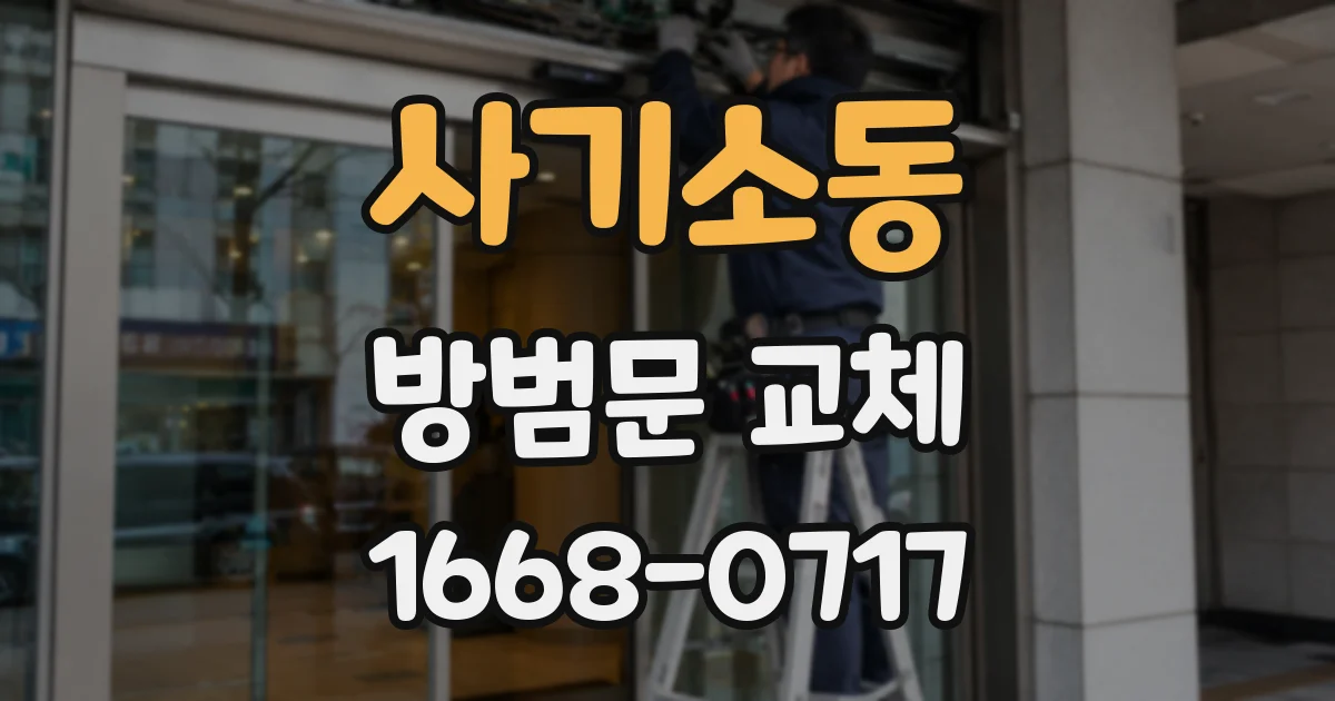 사기소동 방범문 교체