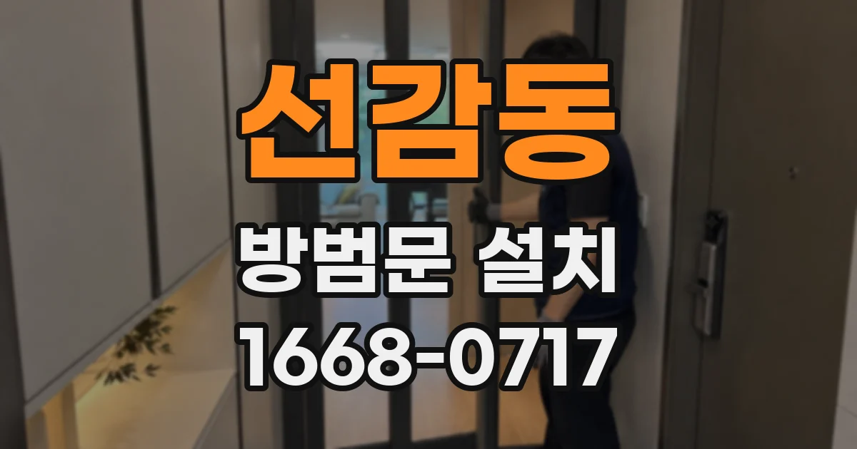 선감동 방범문 설치