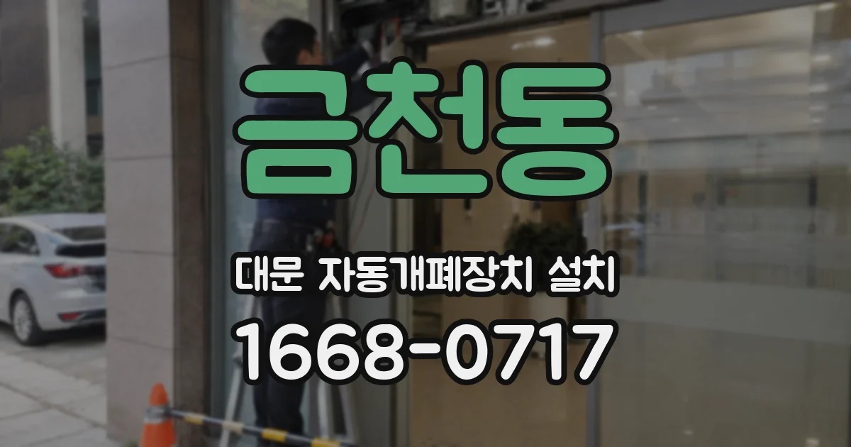 금천동 대문 자동개폐장치 설치