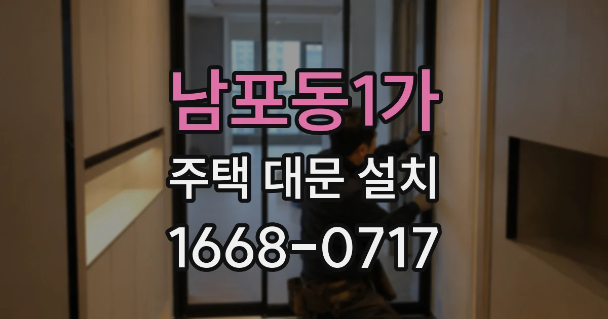 남포동1가 주택 대문 설치
