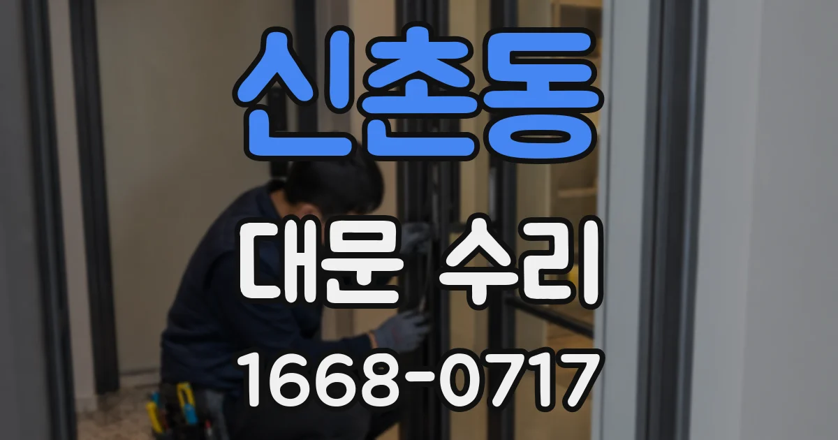신촌동 대문 수리