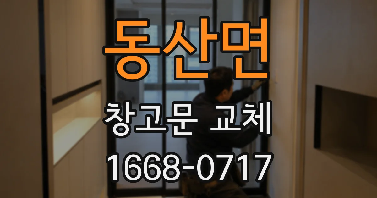 동산면 창고문 교체