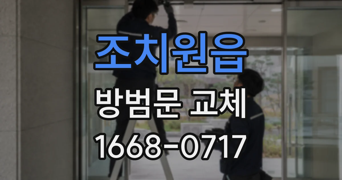 조치원읍 방범문 교체