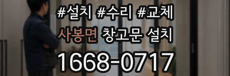 사봉면 창고문 설치