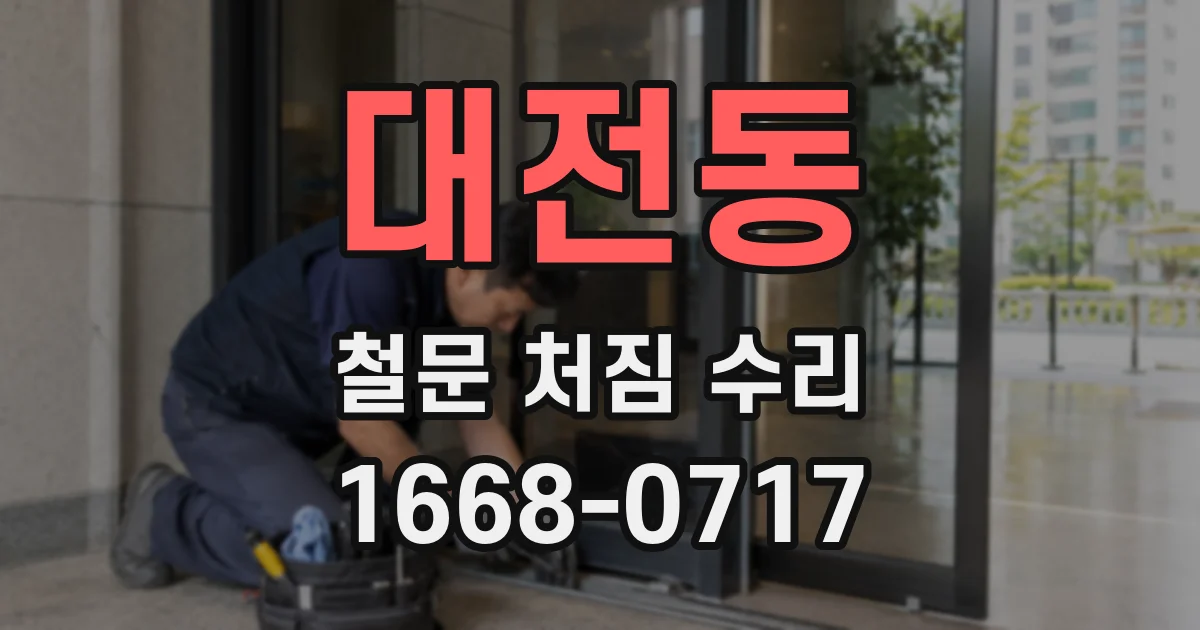 대전동 철문 처짐 수리