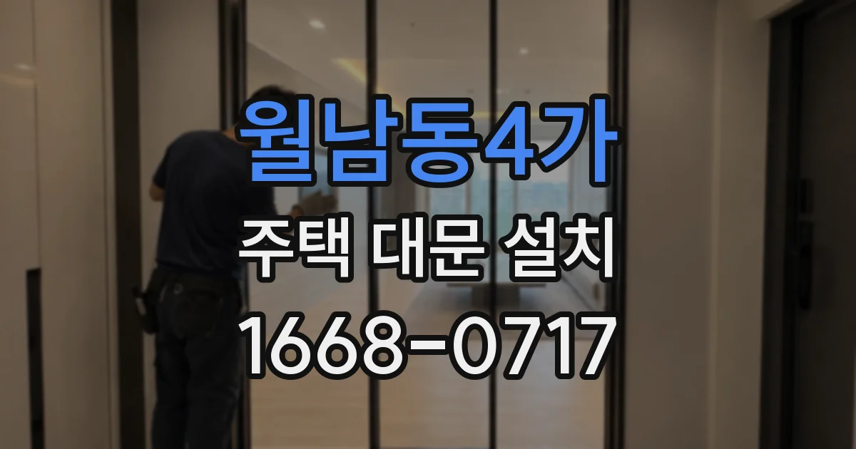 월남동4가 주택 대문 설치
