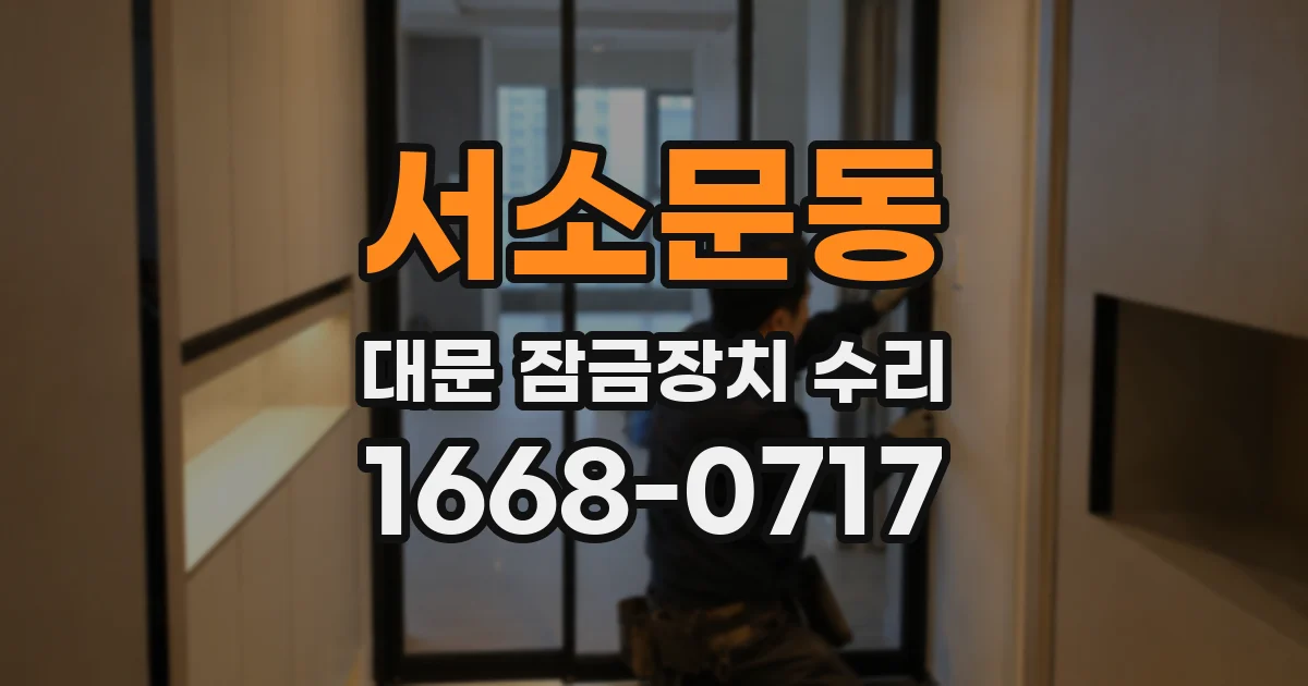 서소문동 대문 잠금장치 수리