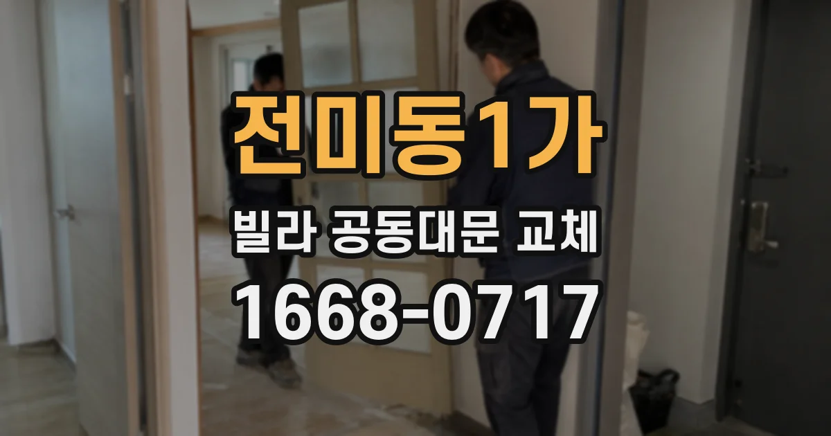 전미동1가 빌라 공동대문 교체