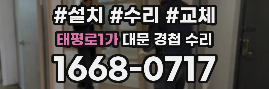 태평로1가 대문 경첩 수리