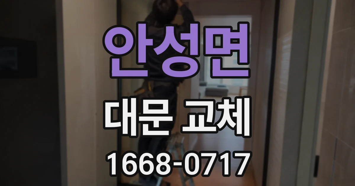안성면 대문 교체