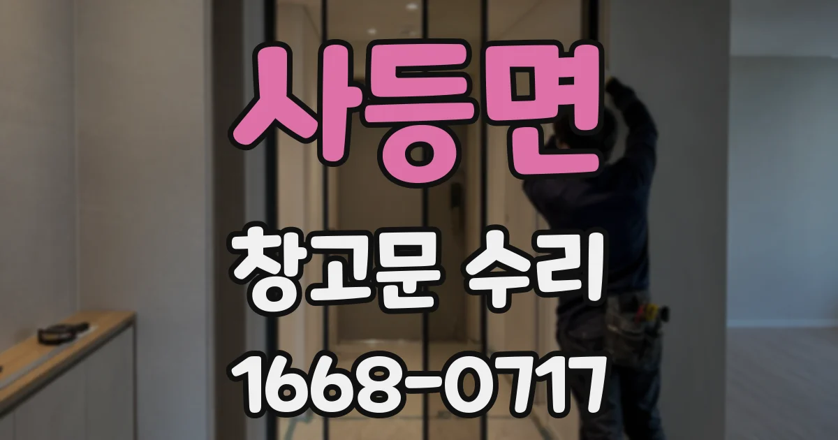 사등면 창고문 수리