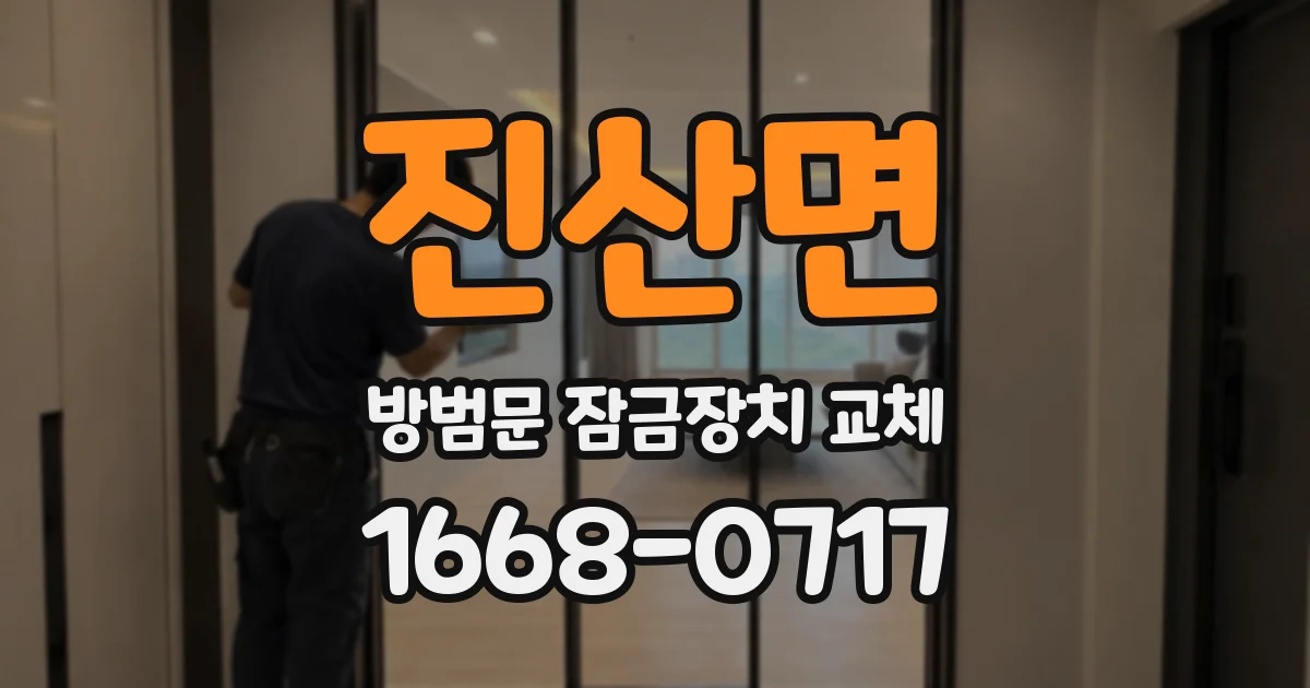 진산면 방범문 잠금장치 교체